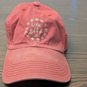 Life Is Good Burgundy Cap
